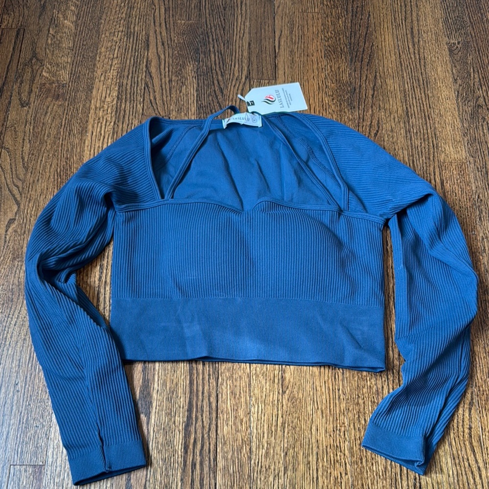 Blue Long Sleeve Women's Top